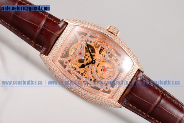 Best Replica Franck Muller Cintree Curvex Skeleton Watch Rose Gold 8880 A S6 SQT